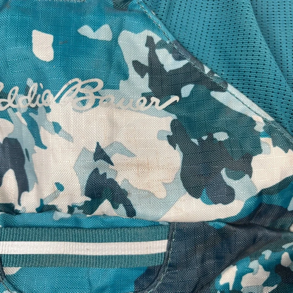 Eddie Bauer Stowaway 30L Backpack Teal Blue Camo Packable Lightweight
